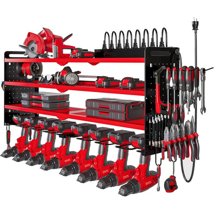 Heavy Duty Wall Mounted Power Tool Storage Rack