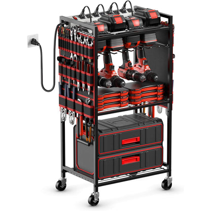 Heavy Duty Wall Mounted Power Tool Storage Rack