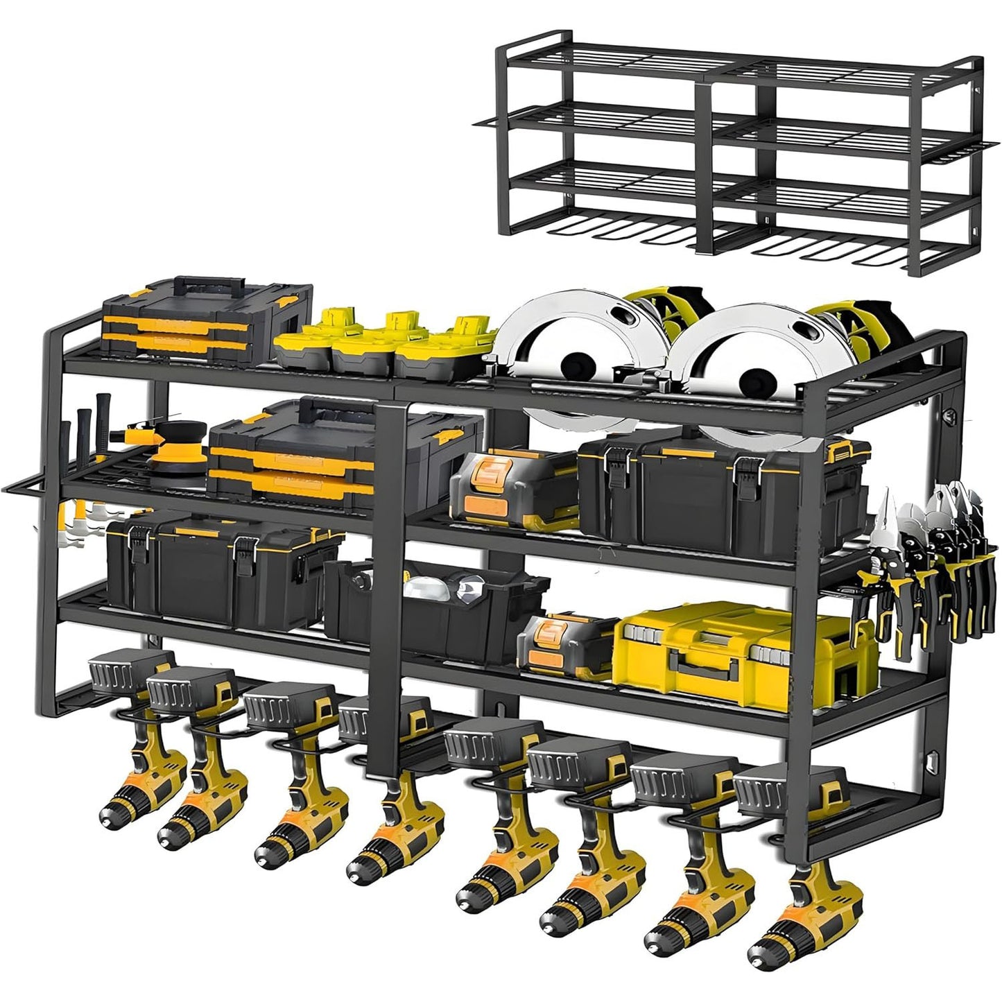 Heavy Duty Wall Mounted Power Tool Storage Rack