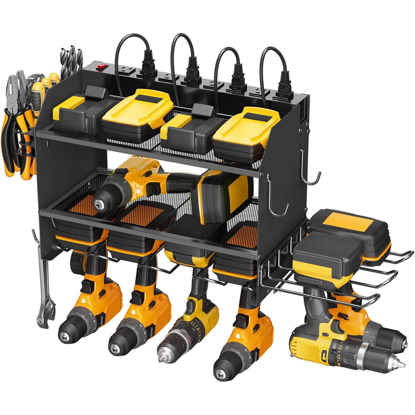 Heavy Duty Wall Mounted Power Tool Storage Rack