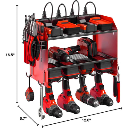 Heavy Duty Wall Mounted Power Tool Storage Rack
