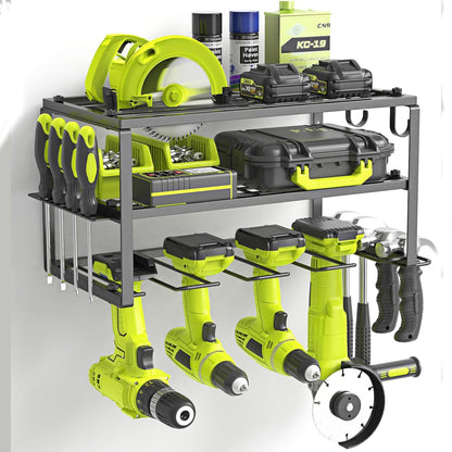 Heavy Duty Wall Mounted Power Tool Storage Rack