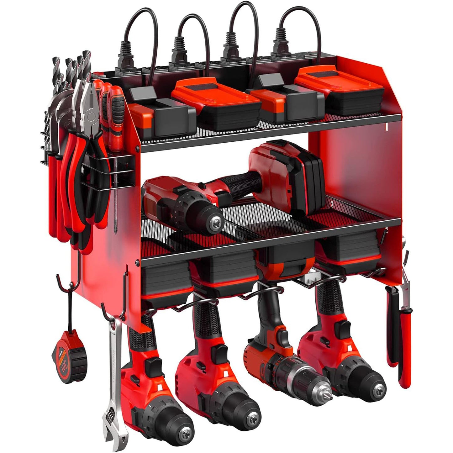 Heavy Duty Wall Mounted Power Tool Storage Rack
