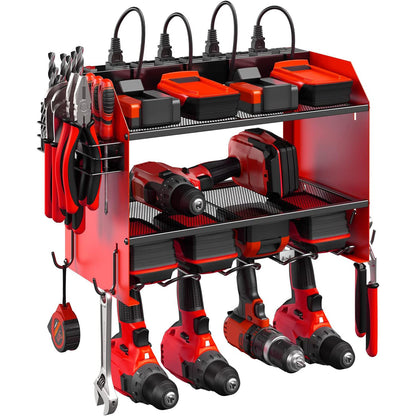 Heavy Duty Wall Mounted Power Tool Storage Rack