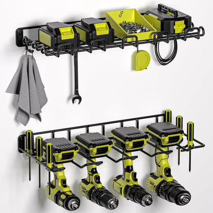 Heavy Duty Wall Mounted Power Tool Storage Rack