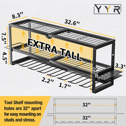 Heavy Duty Wall Mounted Power Tool Storage Rack