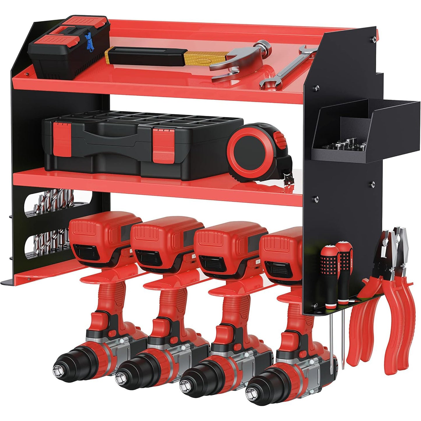 Heavy Duty Wall Mounted Power Tool Storage Rack