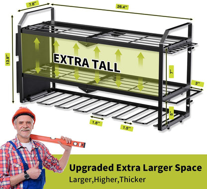 Heavy Duty Wall Mounted Power Tool Storage Rack