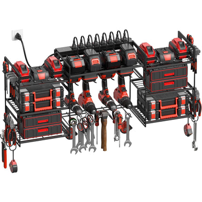 Heavy Duty Wall Mounted Power Tool Storage Rack