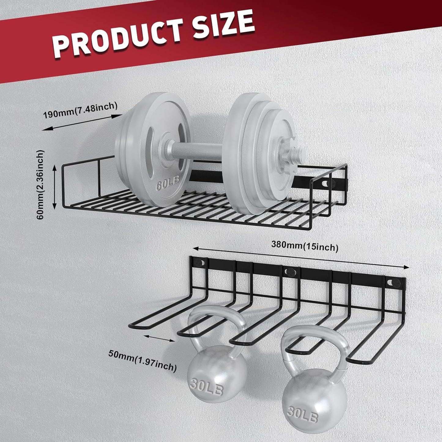 Heavy Duty Wall Mounted Power Tool Storage Rack
