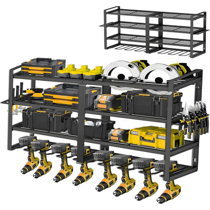 Heavy Duty Wall Mounted Power Tool Storage Rack